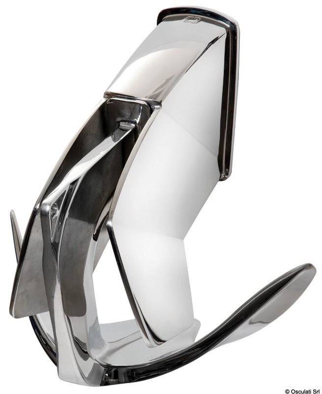 Trefoil SS anchor w/anti-water plate 15 kg - foto originale Osculati Srl