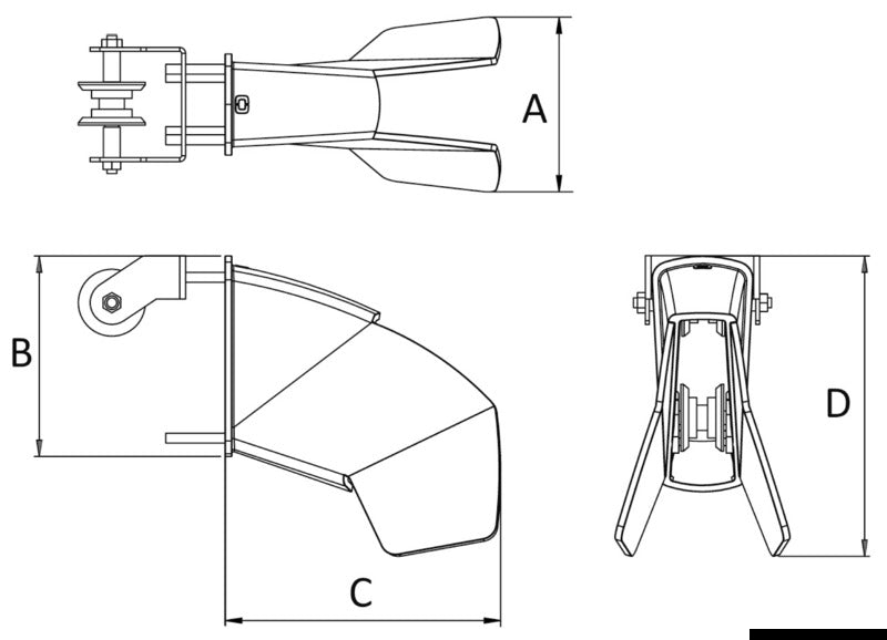 Roller w/ closing system for Trefoil 7.5 kg - foto originale Osculati Srl