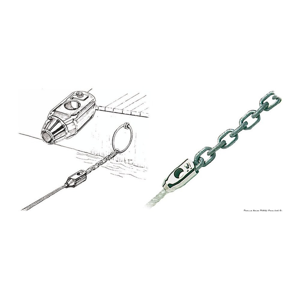 Chain/line adapter 12/8 mm - foto originale Osculati Srl
