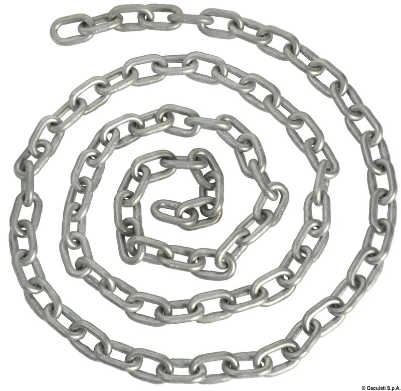 Galvanized calibrated chain 6 mm x 25 m (pack of 25) - foto originale Osculati Srl