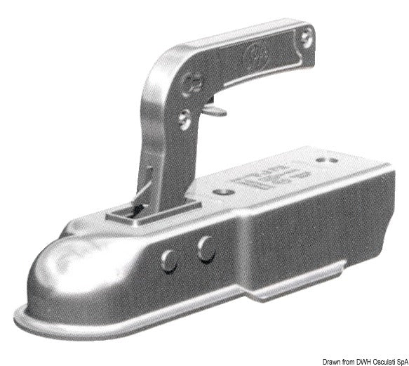 Square tow hook 60 mm max 1300 kg - foto originale Osculati Srl
