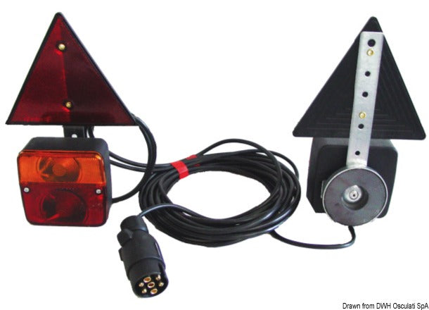 Rear light kit magnetic mounting + triangles - foto originale Osculati Srl
