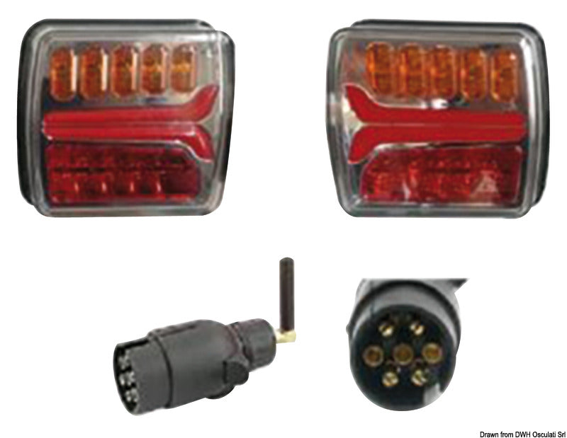 Kit wirerless LED lights rechargeable batteries - foto originale Osculati Srl