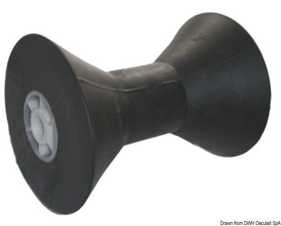 Central roller, black 205 mm Ø hole 21 mm - foto originale Osculati Srl