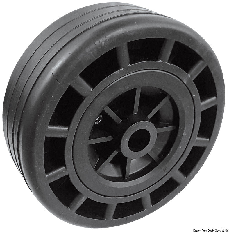 Wheel w/technopolymer core rubber coating Ø195mm - foto originale Osculati Srl