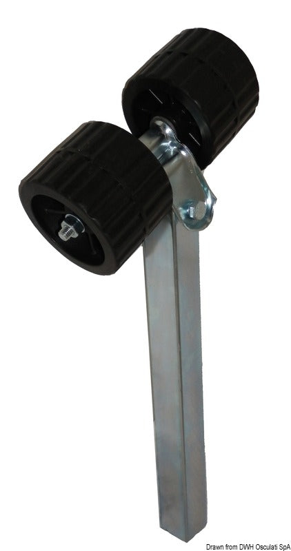Side roller square pipe 40 mm - foto originale Osculati Srl