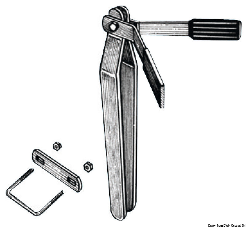 Complete bow holder H 50 cm - foto originale Osculati Srl