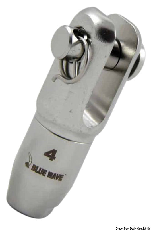 Fork terminal for textile rig Ø 4 mm - foto originale Osculati Srl