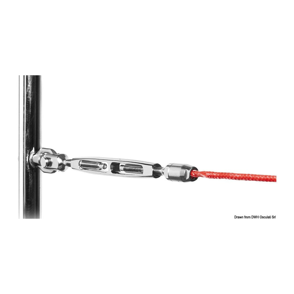 Turnbuckle w/chromed open cage Ø 4mm - foto originale Osculati Srl