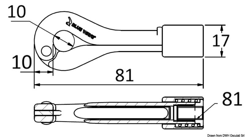 Single-snap shackle M6 - foto originale Osculati Srl