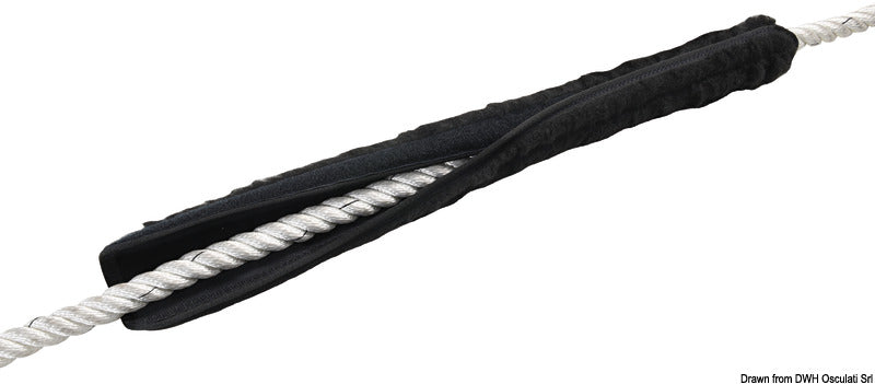 Woolen chafe guard for rope Ø 14/22 mm black - foto originale Osculati Srl