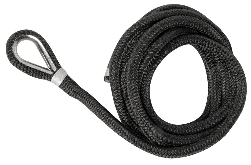 Spliced mooring line black 16 mm x 11 m - foto originale Osculati Srl