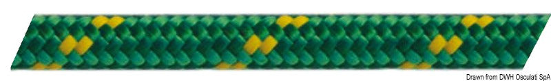 Double braid green Ø 6 mm - foto originale Osculati Srl