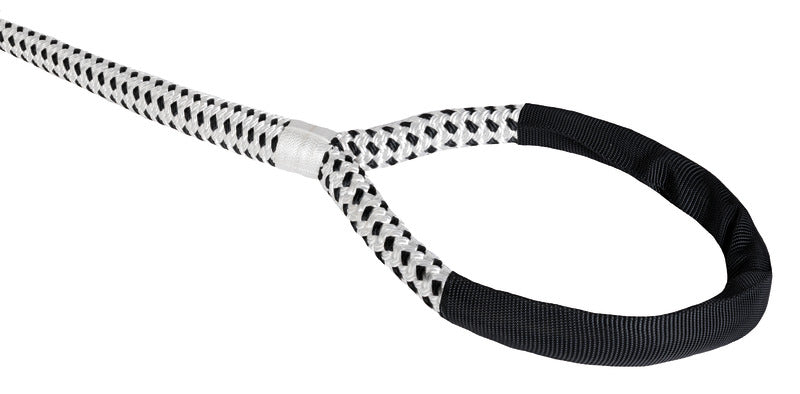 Spliced Dock Line black/white rope eye with black sleeve 24mm x 13m - foto originale Osculati Srl