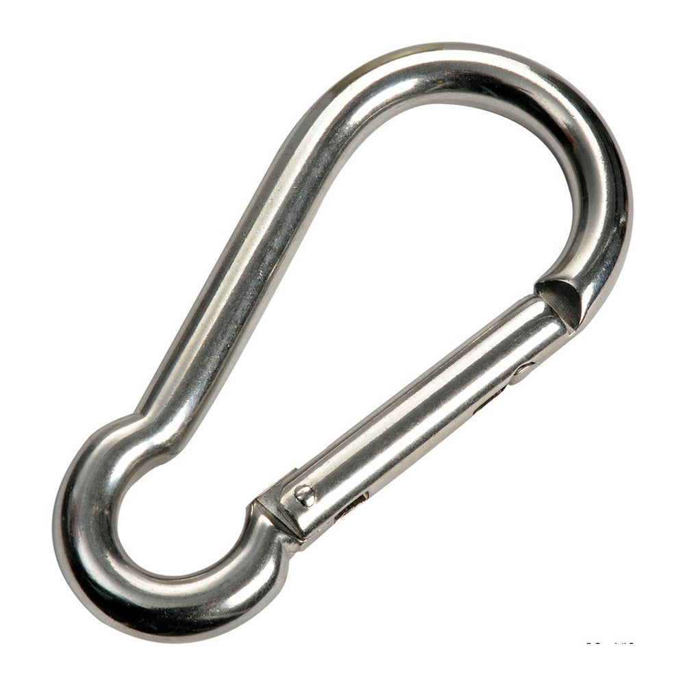 Carabiner hook with flush closure AISI 316 12 mm (pack of 5) - foto originale Osculati Srl