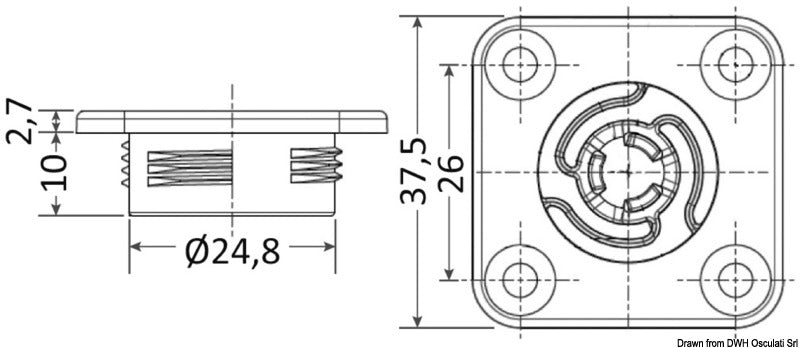 Delahousse S.A. Delahousse Quick Fit-realign with plate clip (pack of 100) - foto originale Osculati Srl