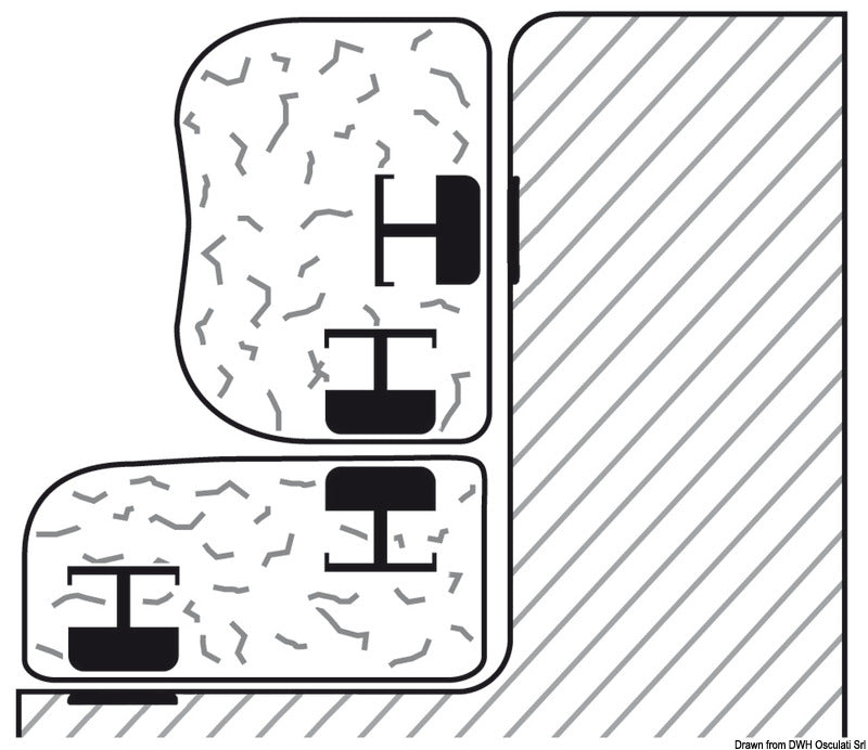 Pair of FOAM ANCHOR magnetic anchors (pos/neg) - foto originale Osculati Srl