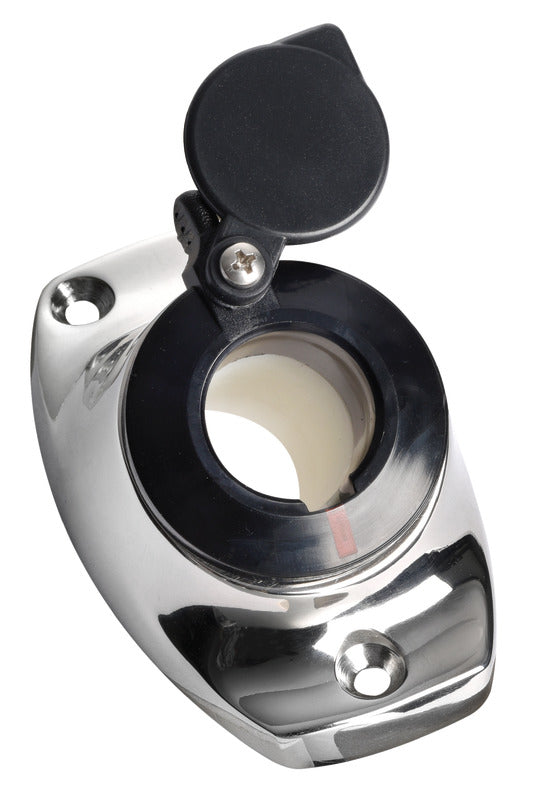 SS base angled recess fit f.pull-out poles black - foto originale Osculati Srl