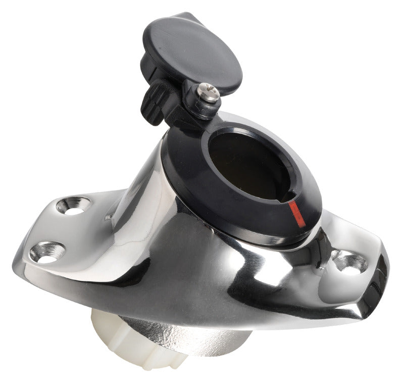 SS base angled recess fit 2 contacts black - foto originale Osculati Srl