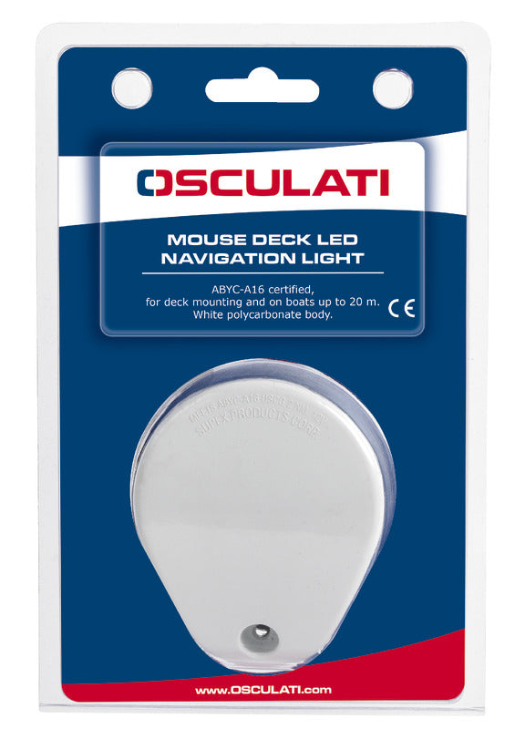 Mouse Deck navigation light bicolorABS body white - foto originale Osculati Srl