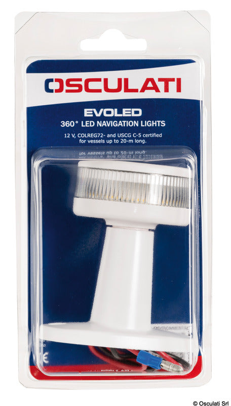 Evoled 360° mooring light white plastic body - foto originale Osculati Srl