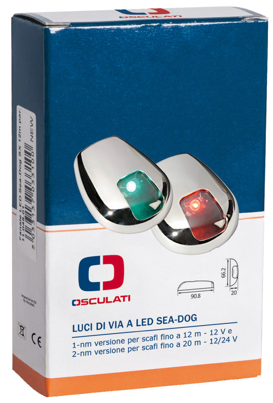 Sea-Dog led navigation light right bulkhead 12 m - foto originale Osculati Srl