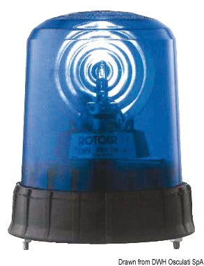 Blue colour light f. emergency vehicles 12V - foto originale Osculati Srl