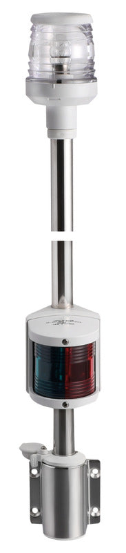 Wall-mounting white combined lightpole 100 cm - foto originale Osculati Srl