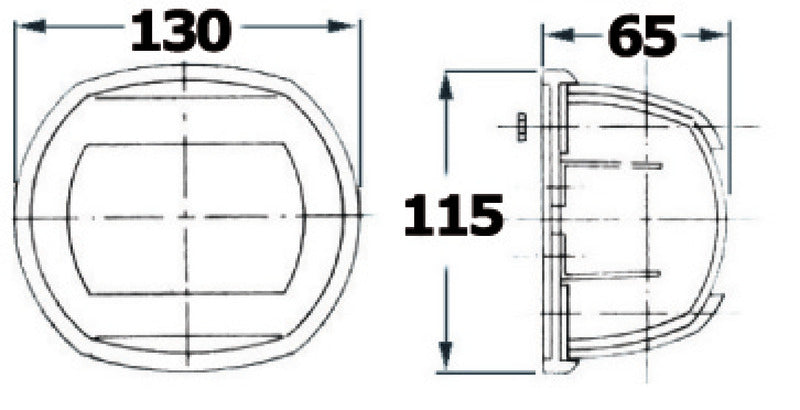 Maxi 20 white 12 V/112.5° red navigation light - foto originale Osculati Srl