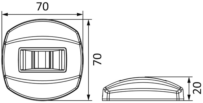 NEMO LED navigation light -135° stern Blister vertical mounting - foto originale Osculati Srl