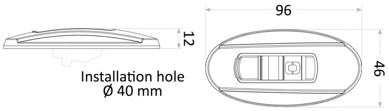 NEMO LED navigation lights -left+right 112.5° Blister - recess mounting - foto originale Osculati Srl