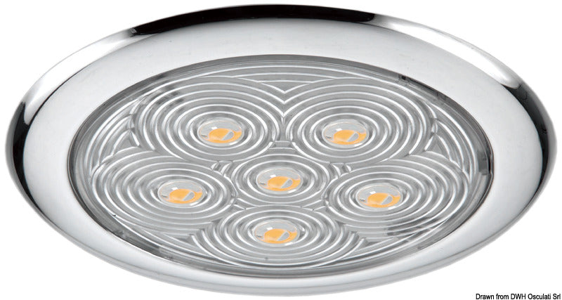Ceiling light w/ 6 white LEDs - foto originale Osculati Srl