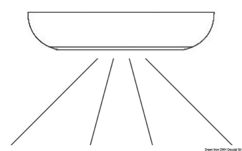 LED ceiling light with touch switch 12/24V - foto originale Osculati Srl
