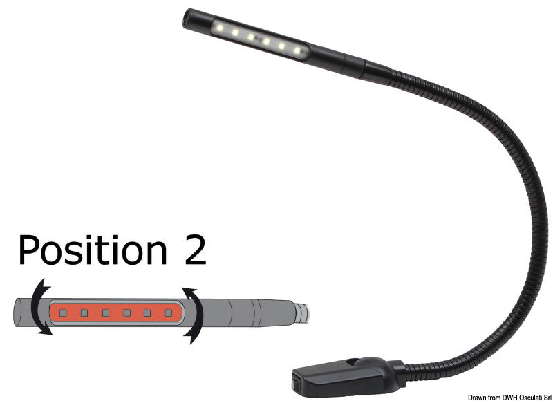 Labcraft ML Chart LED light w/flexible arm - foto originale Osculati Srl