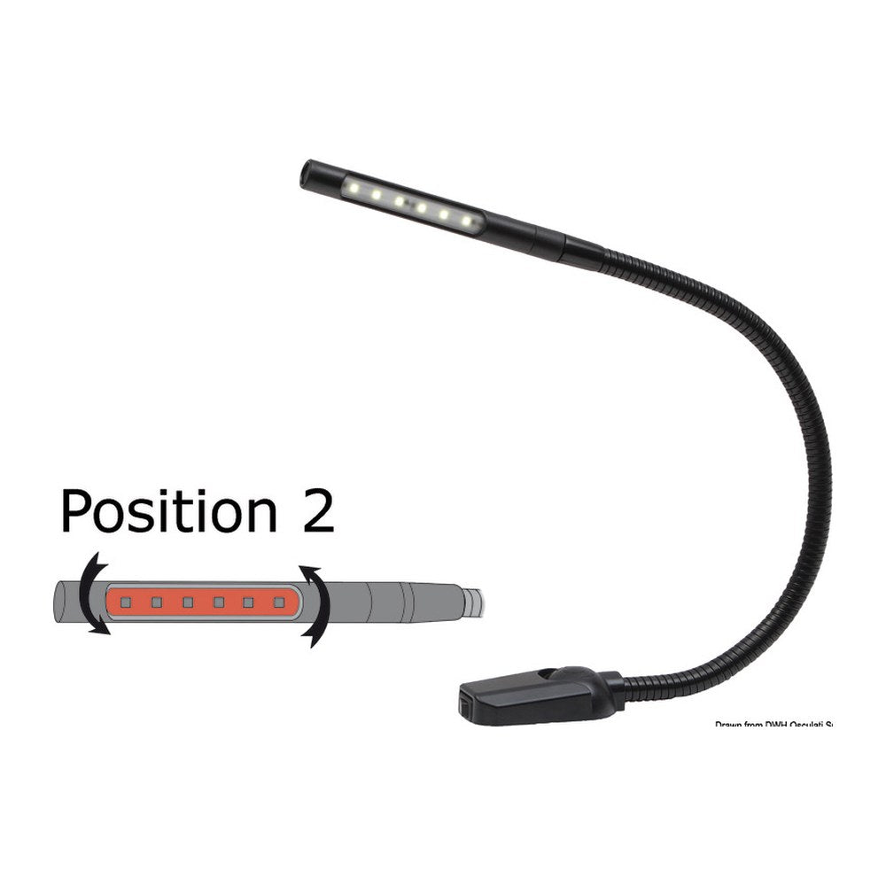 Labcraft ML Chart LED light w/flexible arm - foto originale Osculati Srl
