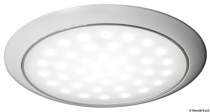Ultra-flat LED light white ring nut 12/24 V 3 W - foto originale Osculati Srl