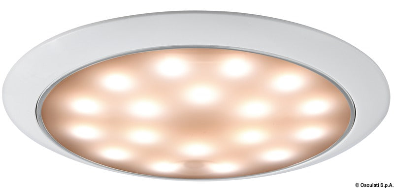 Day/Night LED ceiling light recessless white/SS - foto originale Osculati Srl