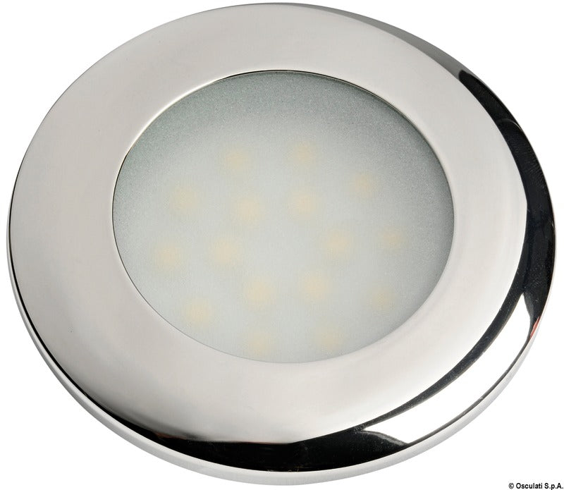 Capella LED spotlight mirror polished white - foto originale Osculati Srl
