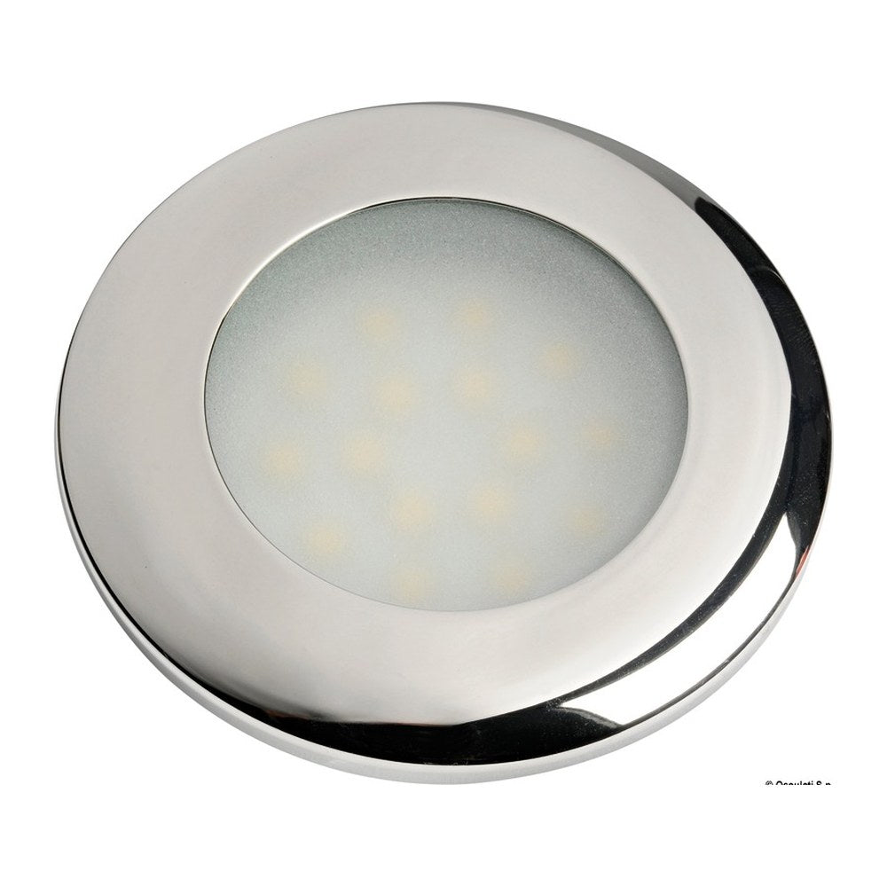 Capella LED spotlight mirror polished white - foto originale Osculati Srl