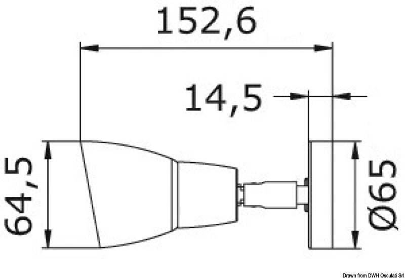 LED spotlight, SS body - foto originale Osculati Srl