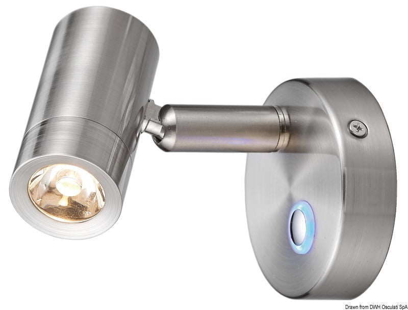 Dimming LED light nickel-plated aluminium - foto originale Osculati Srl