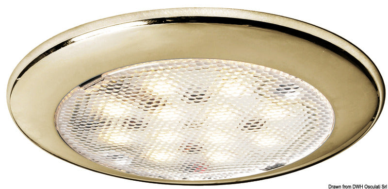 Procion LED golden ceiling light recessless - foto originale Osculati Srl