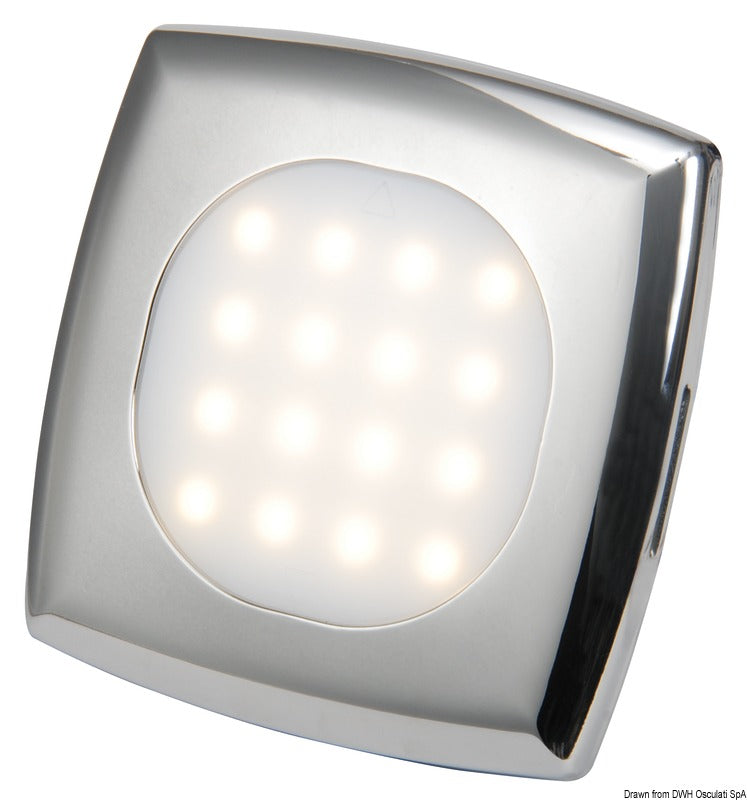 Square LED spotlight - foto originale Osculati Srl