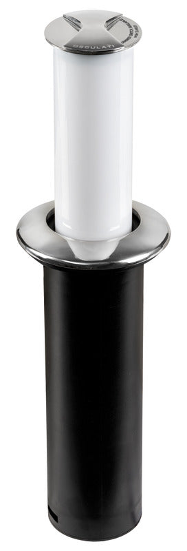 Retractable Aurora deck lamp round bezel - foto originale Osculati Srl
