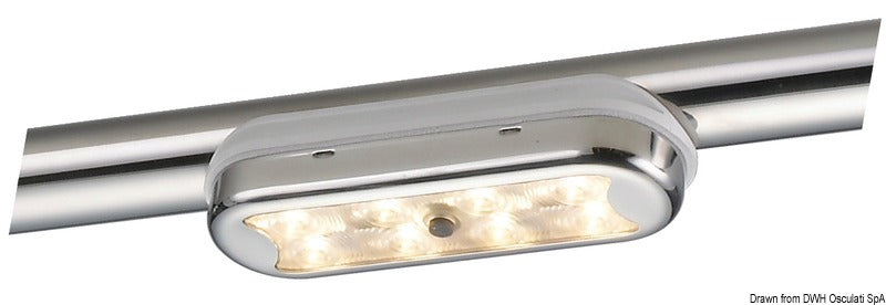 Bimini compact overhead 8 HD LEDs Curved bottom w/switch - foto originale Osculati Srl