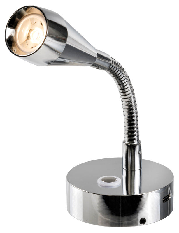 Articulated LED spotlight polished - foto originale Osculati Srl