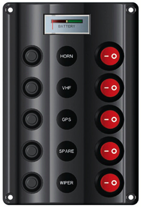 Wave electric control panel 5 + 12 V voltmeter - foto originale Osculati Srl