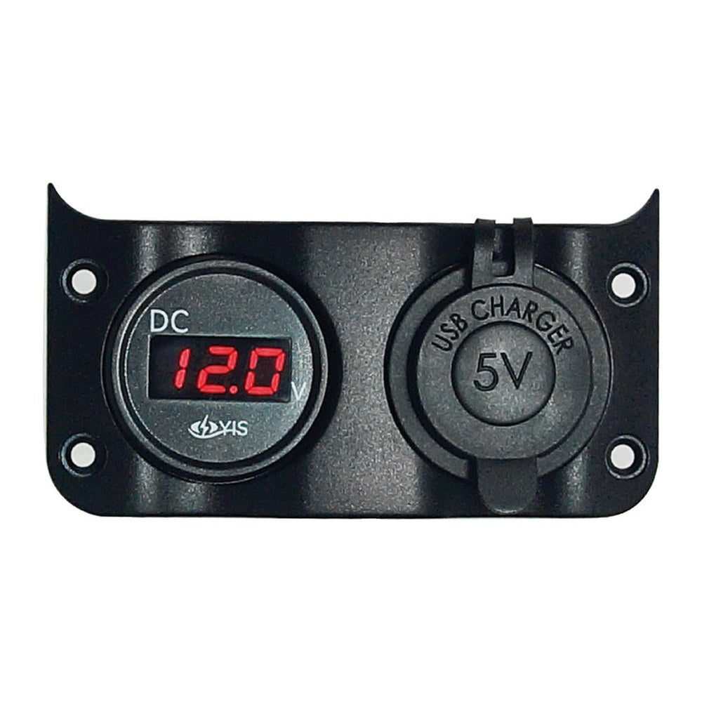Voltmeter 3/30 V + dual USB socket - foto originale Osculati Srl