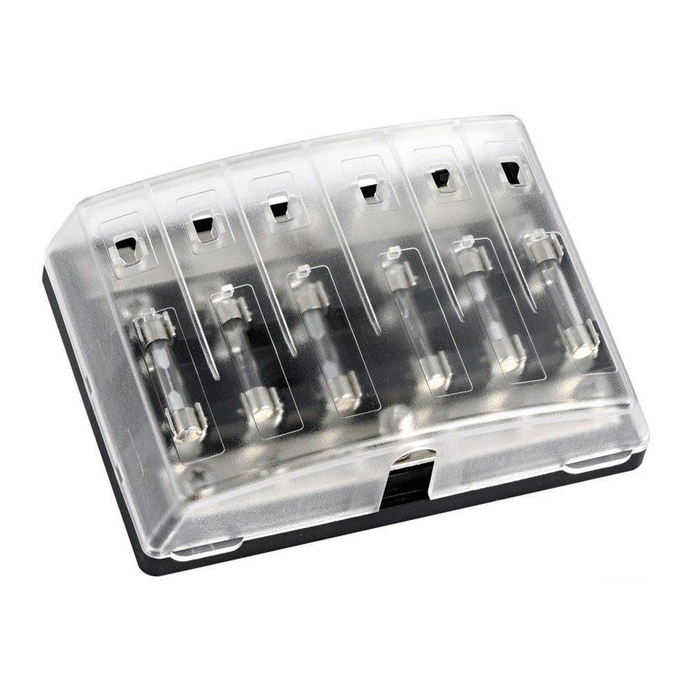 Glass fuse holder box for 6 fuses - foto originale Osculati Srl