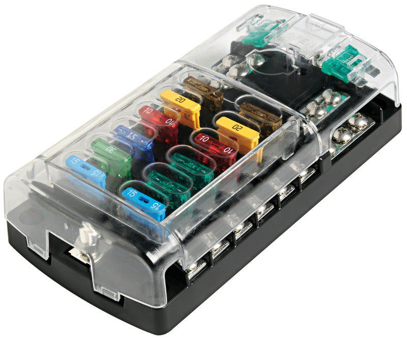 Polycarbonate fuse holder box 12 seats - foto originale Osculati Srl
